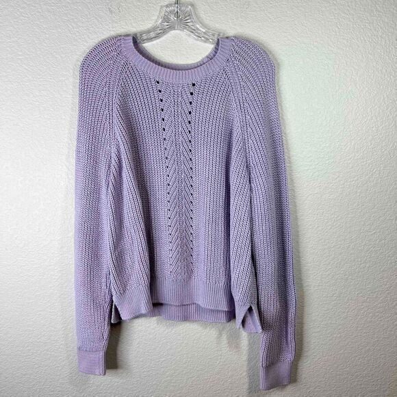 Topshop Sweaters - Topshop Lilac Knitted Crew Neck‎ Long Sleeve Pullover Sweater Womens Size 10